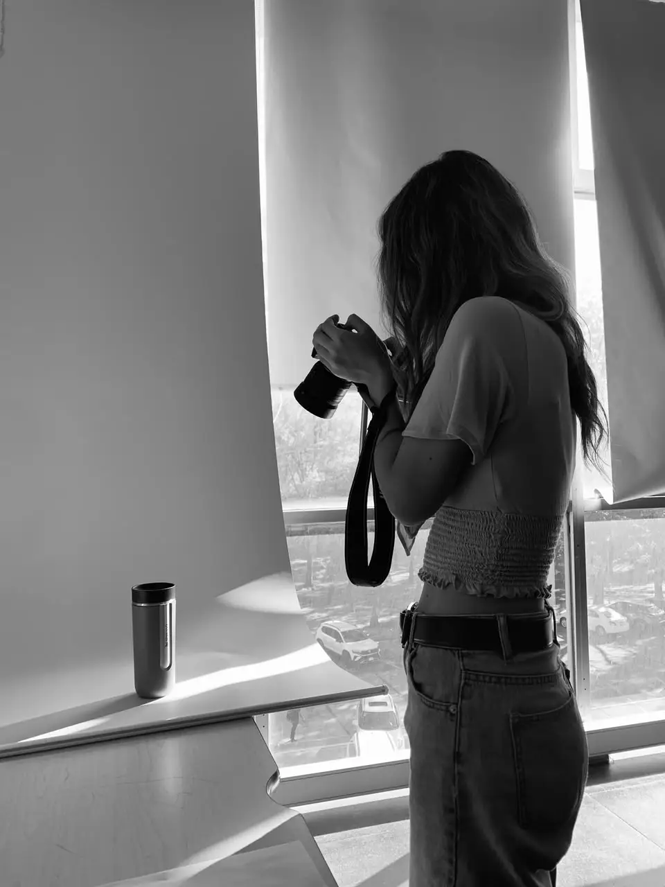 Sofía tomando fotografías